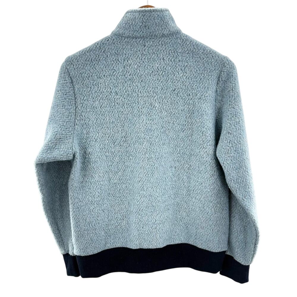 Patagonia Woolyester Fleece Wool Blend Full Zip Jacket Baby Blue & Navy Size Med - Picture 6 of 9